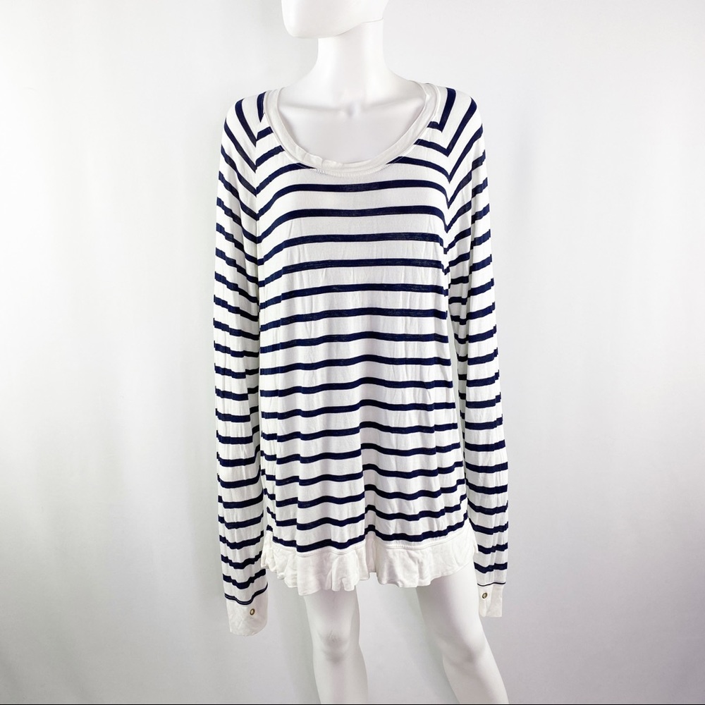 Seaton Striped Long Sleeve Oversized Tunic Shirt
